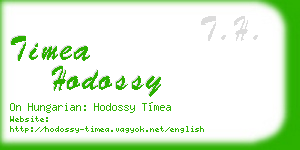 timea hodossy business card